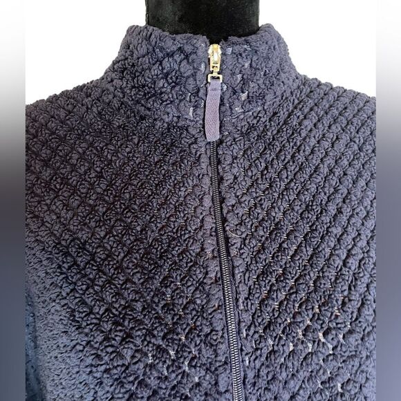 CUDDL DUDS NAVY SOFT COZY ZIP UP JACKET WOMENS SIZE LARGE *Super cozy! - Picture 7 of 9